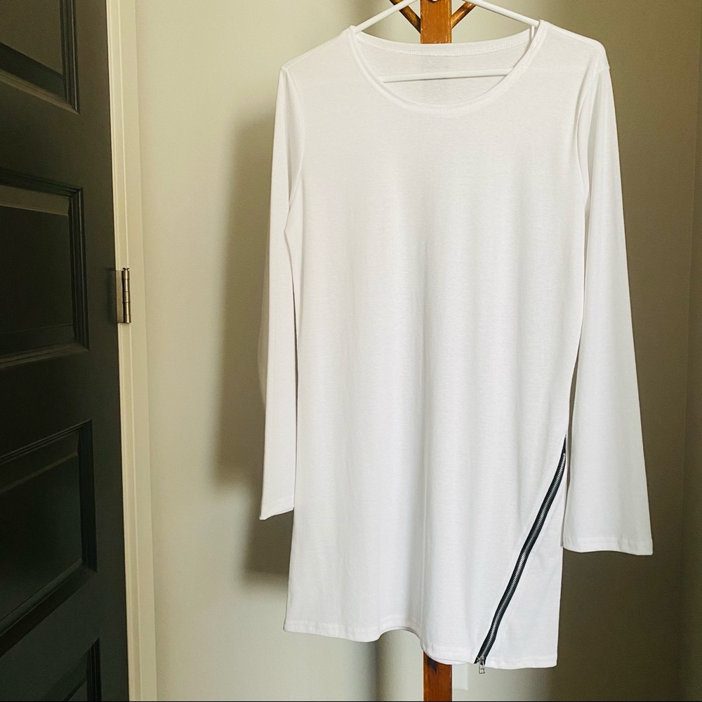 Tunic Dress with Zipper Detail